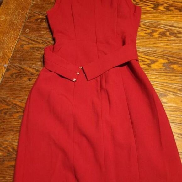 Hugo Boss Dirasana Sheath Dress In Red sz 4 - Picture 6 of 6